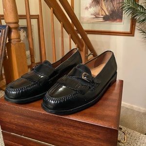 Cole Haan Leather Loafer w/ Buckle Black 10.5